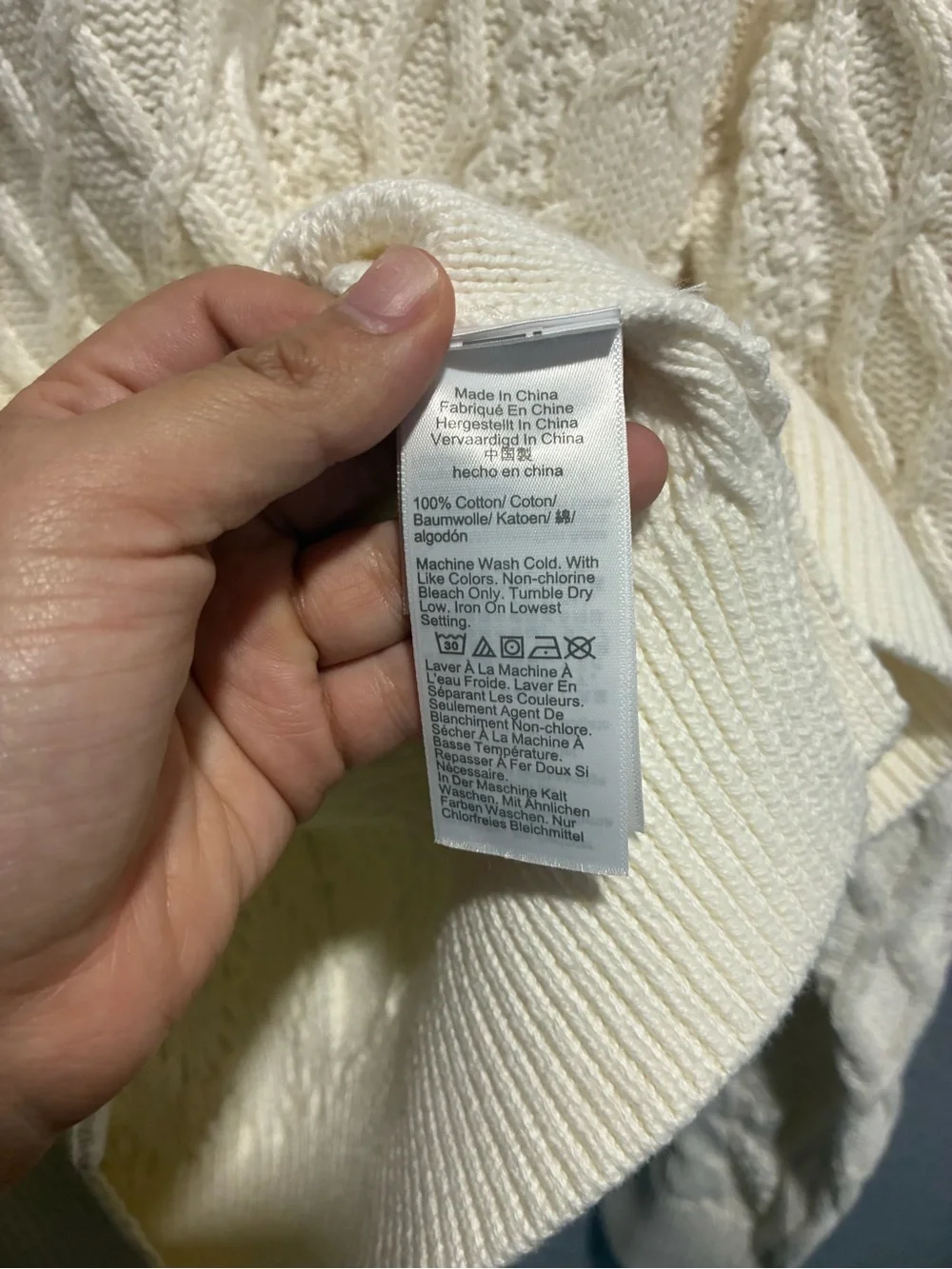J.Crew cable-knit crewneck sweater